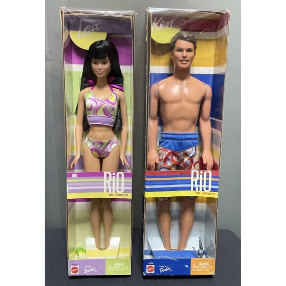 Mattel Friend Of Barbie Rio De Janeiro Lea Ken Beach Doll Set
